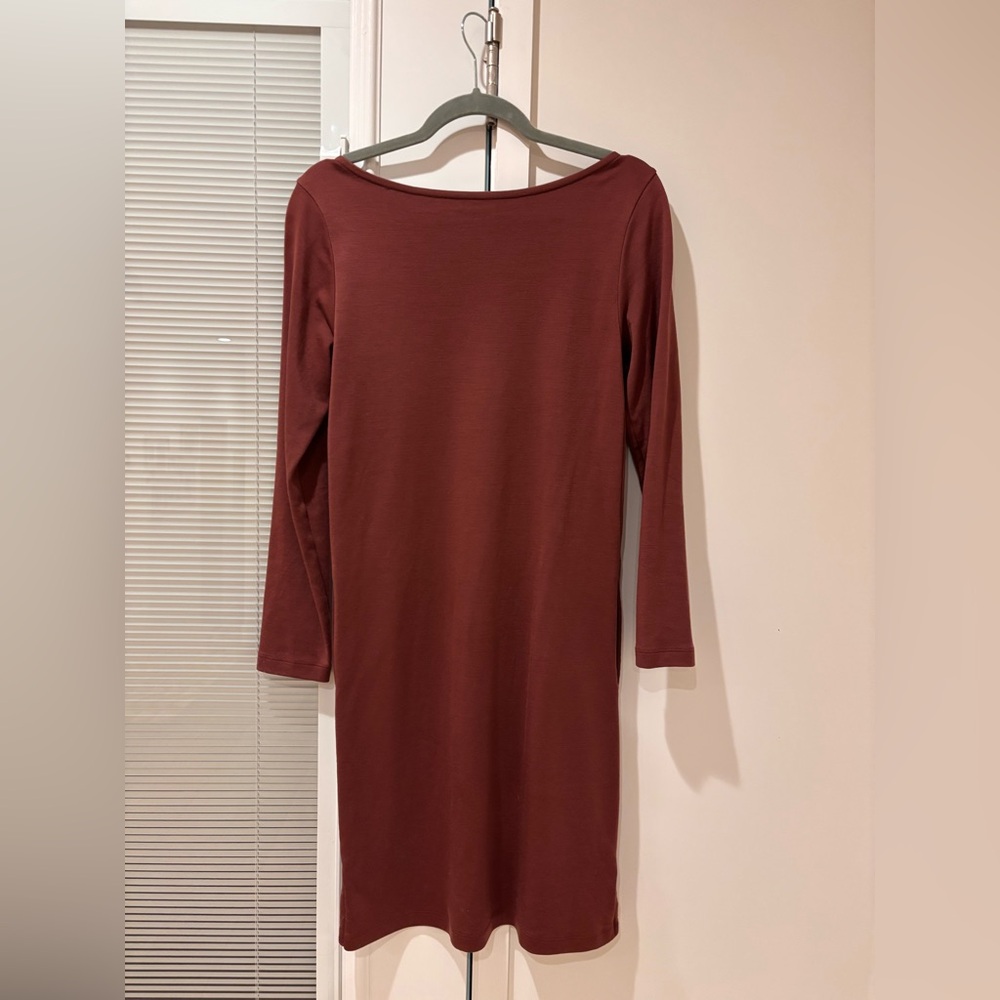 Wool& Rowena Swing Dress in Burgundy, Sz S - Picture 5 of 5